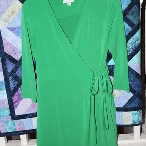 New York & Co. Green Wrap Dress